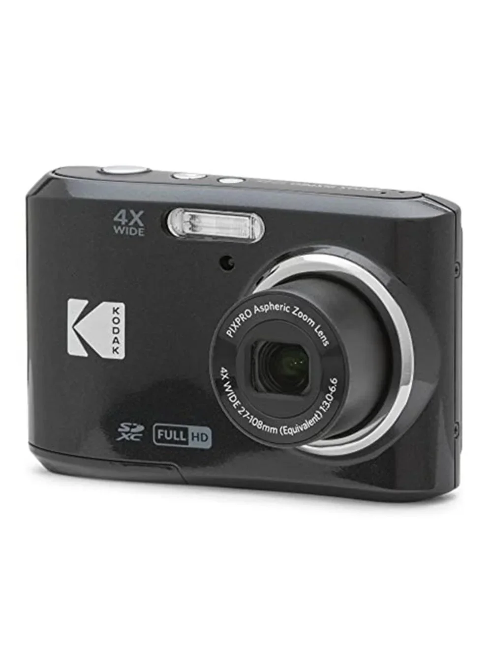 Compact Digital Camera, 4X Optical Zoom, AA, Black |